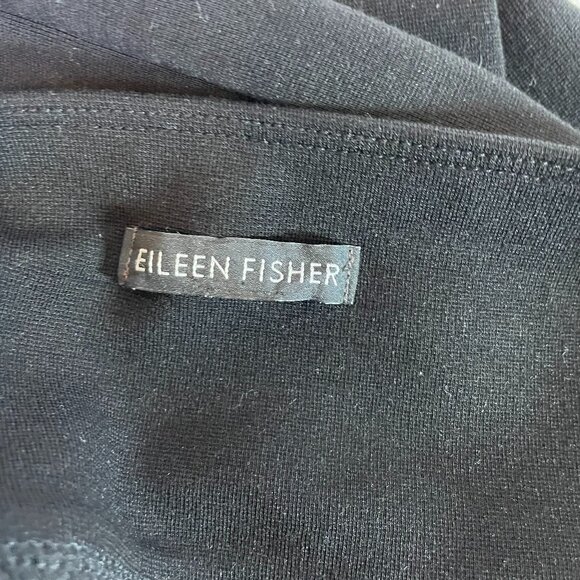 Eileen Fisher Classic Pencil Skirt Mini Black Pull On Style Ponte Knit Size XS - Picture 6 of 7